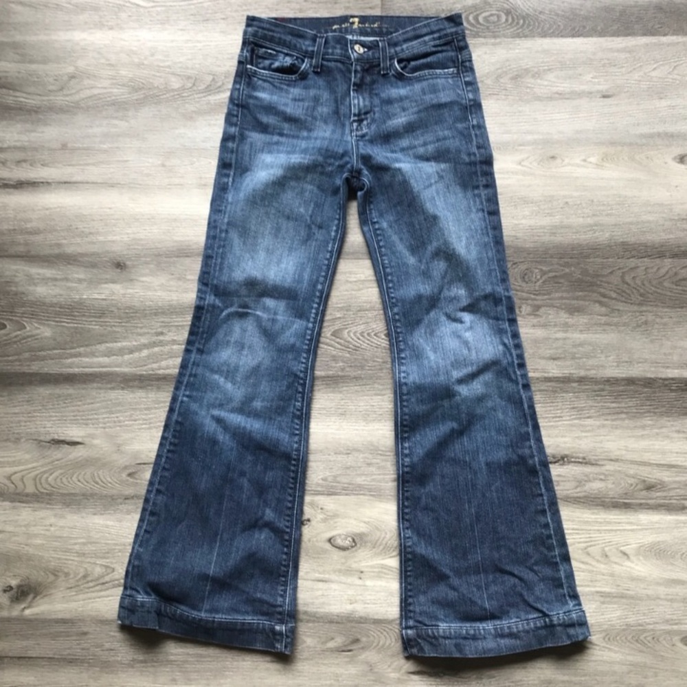 7 for All Mankind wide leg jeans - medium wash